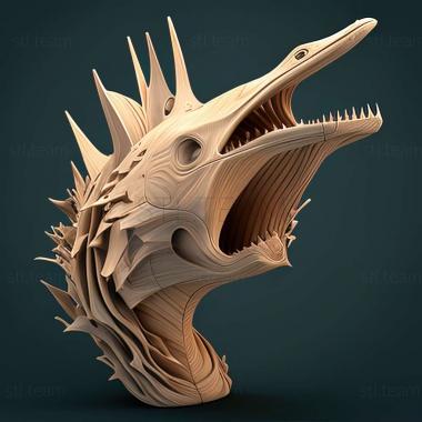 3D model Gymnothorax maderensis (STL)